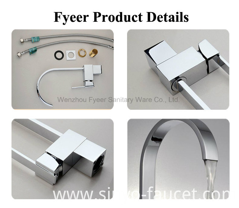 Oblate Goose Neck Kitchen Sink Water Mixer Faucet (QH0721)